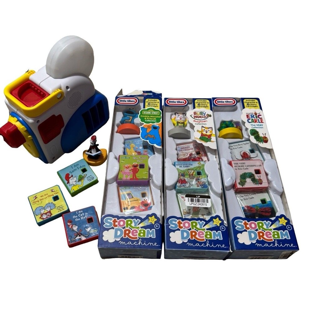 Little Tikes Story Dream Machine Projector Set w/ 12 Books & 4 Figures